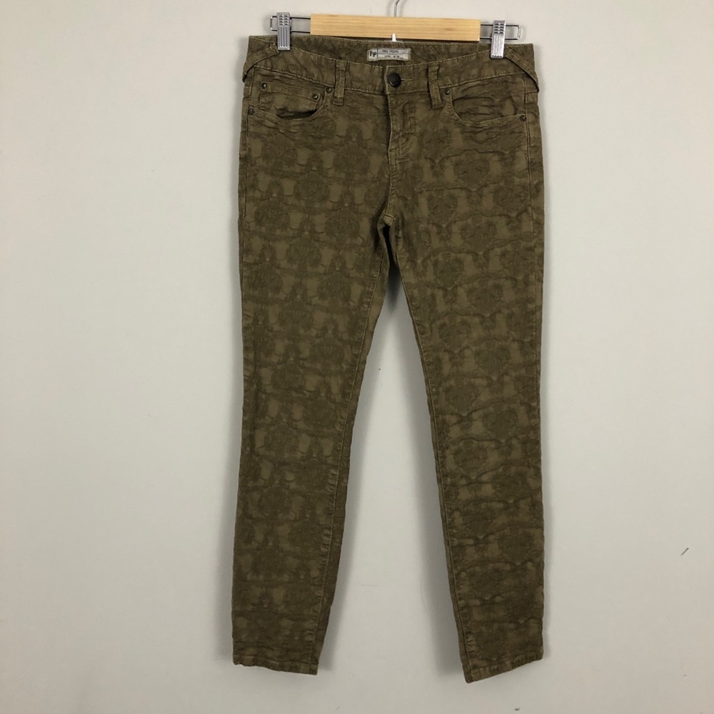 Free People Jacquard Skinny Jeans